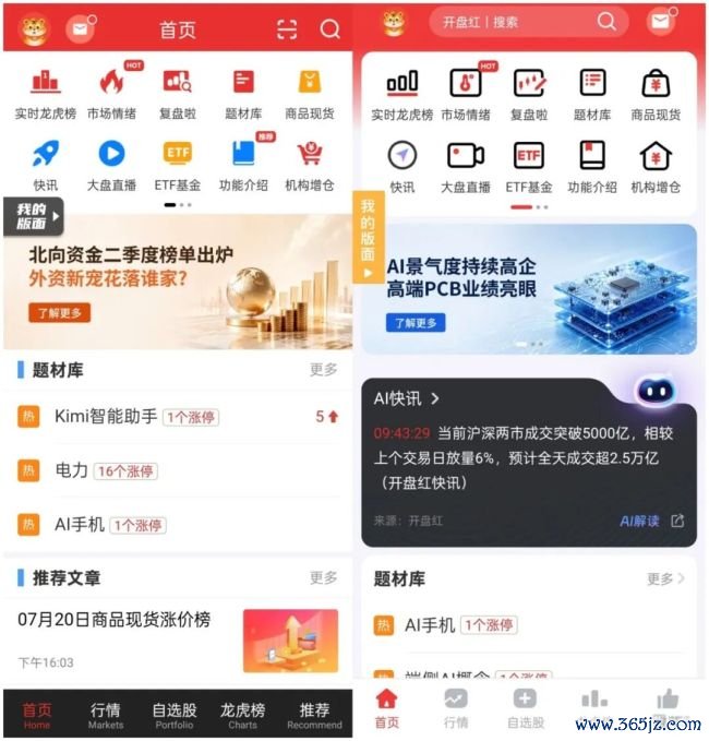 开盘啦VS开盘红，主页高度相似
