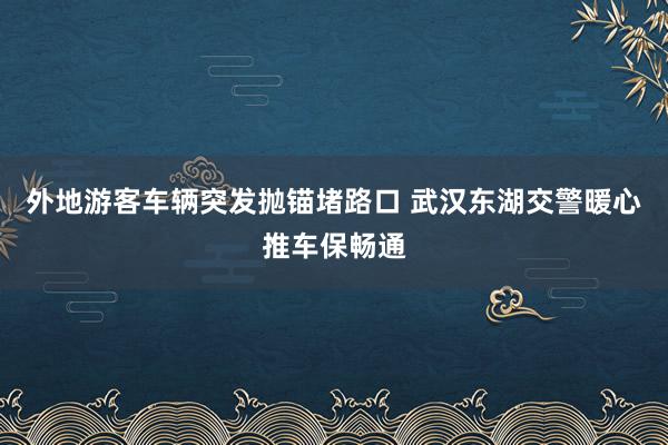 外地游客车辆突发抛锚堵路口 武汉东湖交警暖心推车保畅通