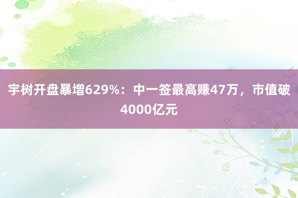宇树开盘暴增629%：中一签最高赚47万，市值破4000亿元