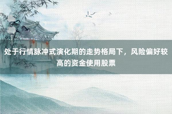 处于行情脉冲式演化期的走势格局下，风险偏好较高的资金使用股票