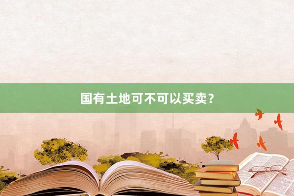 国有土地可不可以买卖？